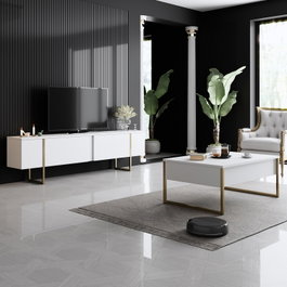 Hanah Home Luxe Set - Blanco y Dorado